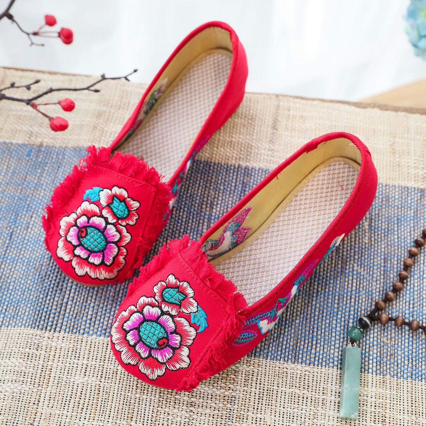 Woman Woven Shoes New Ethnic S - Embroidery Shoes incelemesi ve fiyatı