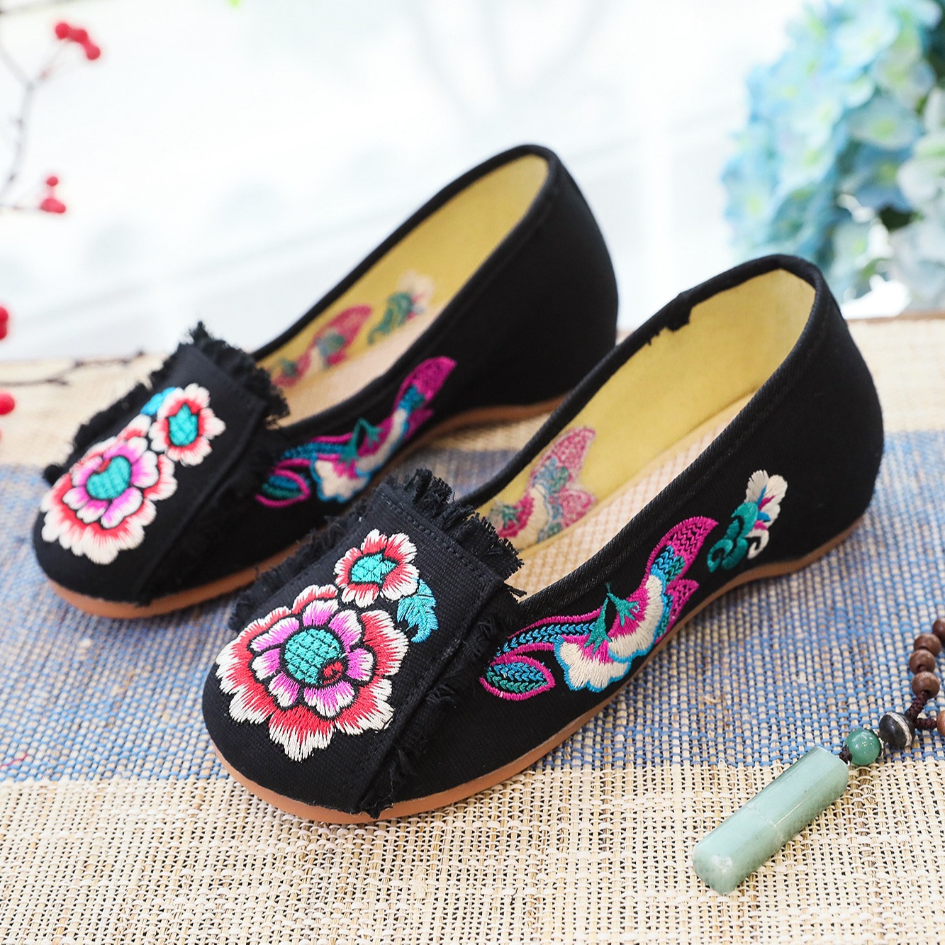 Woman Woven Shoes New Ethnic S - Embroidery Shoes incelemesi ve fiyatı