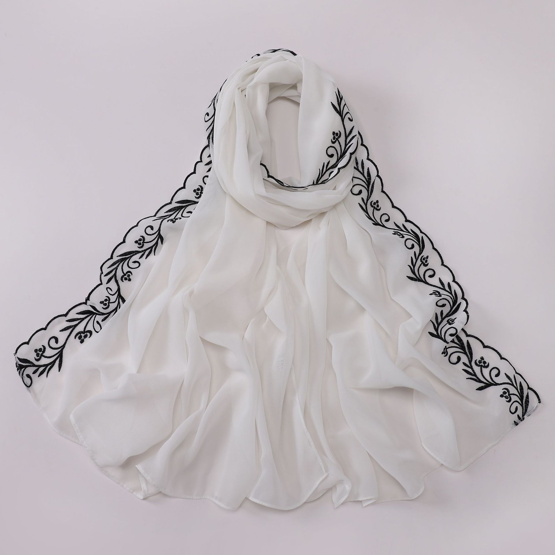 Malaysian Embroidery Chiffon H - Embroidery Veil incelemesi ve fiyatı