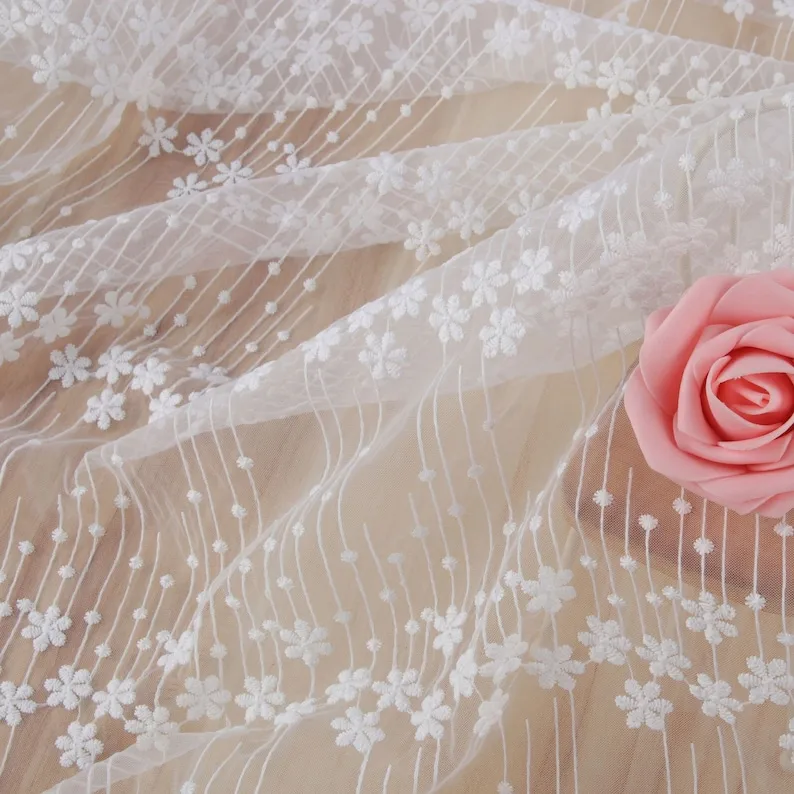 1 yard flower embroidery Lace  - Embroidery Veil incelemesi ve fiyatı