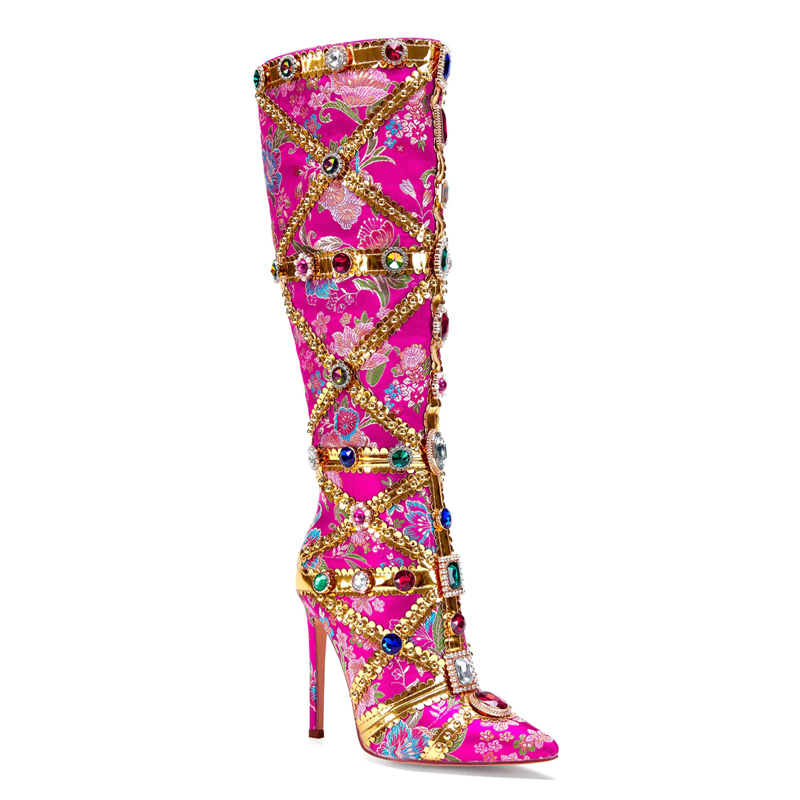 Multicolor Gemstone Gold Trim  - Embroidery Shoes incelemesi ve fiyatı