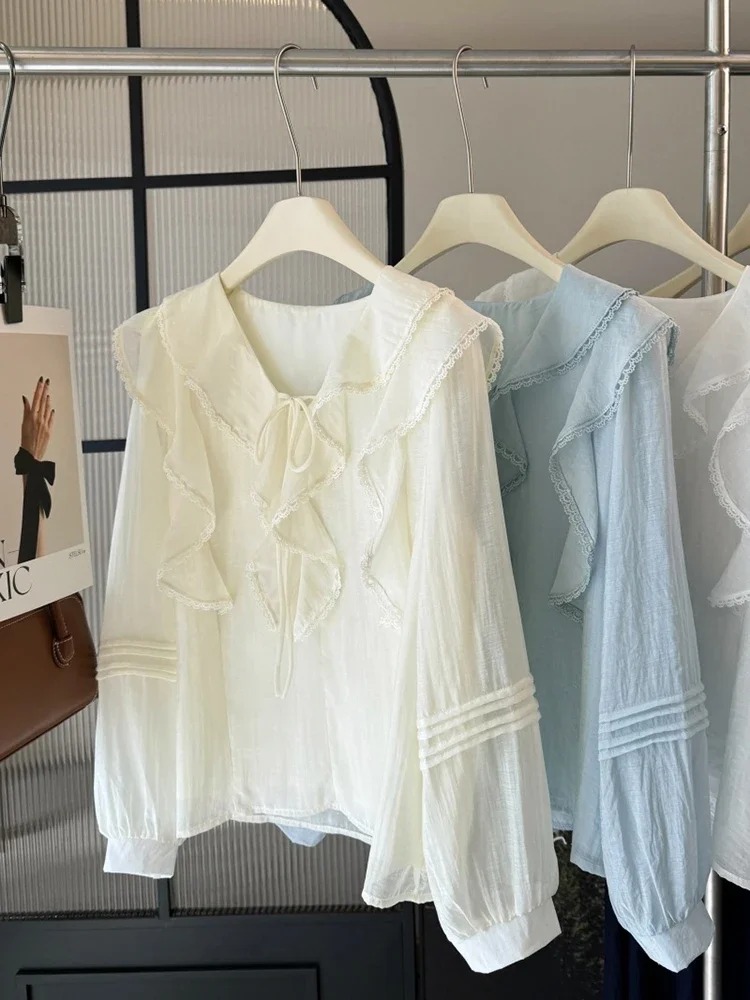 French V-Neck Chic Long Sleeve - Embroidery Fashion incelemesi ve fiyatı