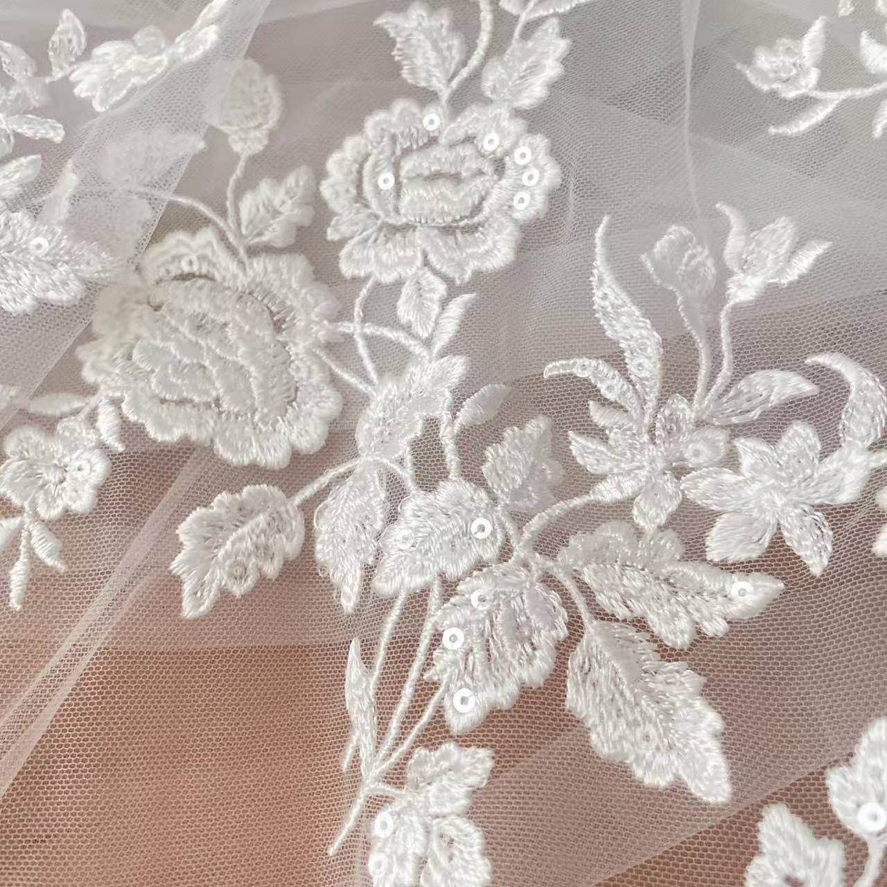 French Embroidered Lace Fabric - Embroidery Abaya incelemesi ve fiyatı