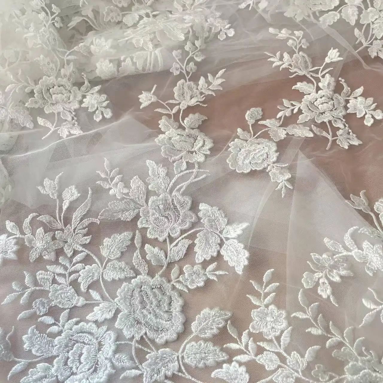 French Embroidered Lace Fabric - Embroidery Abaya incelemesi ve fiyatı