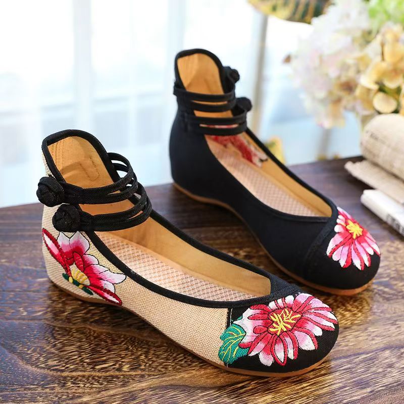 Woman Wedges Embroidered Cloth - Embroidery Shoes incelemesi ve fiyatı