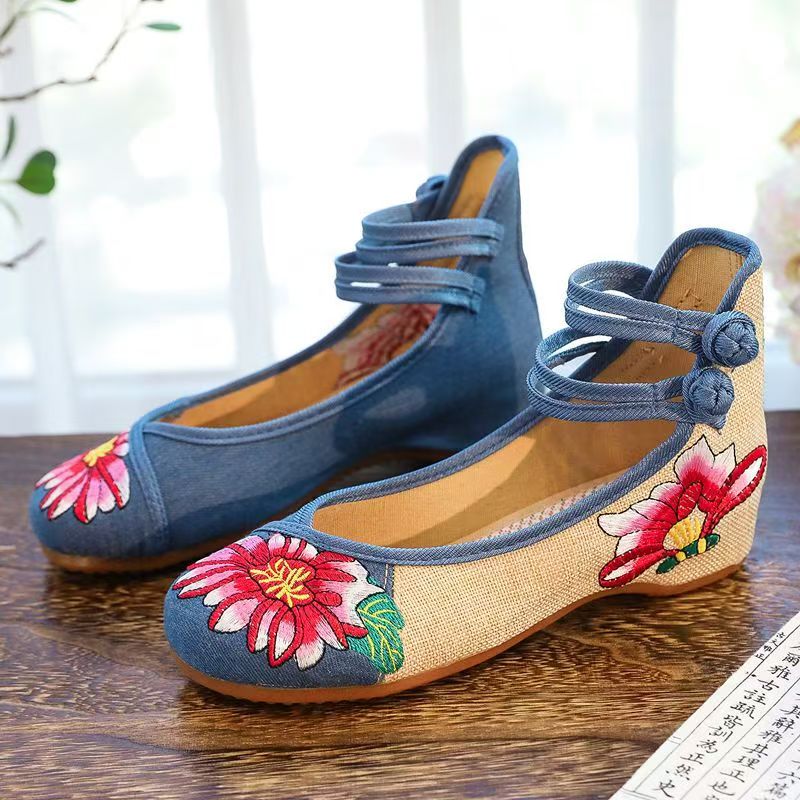Woman Wedges Embroidered Cloth - Embroidery Shoes incelemesi ve fiyatı