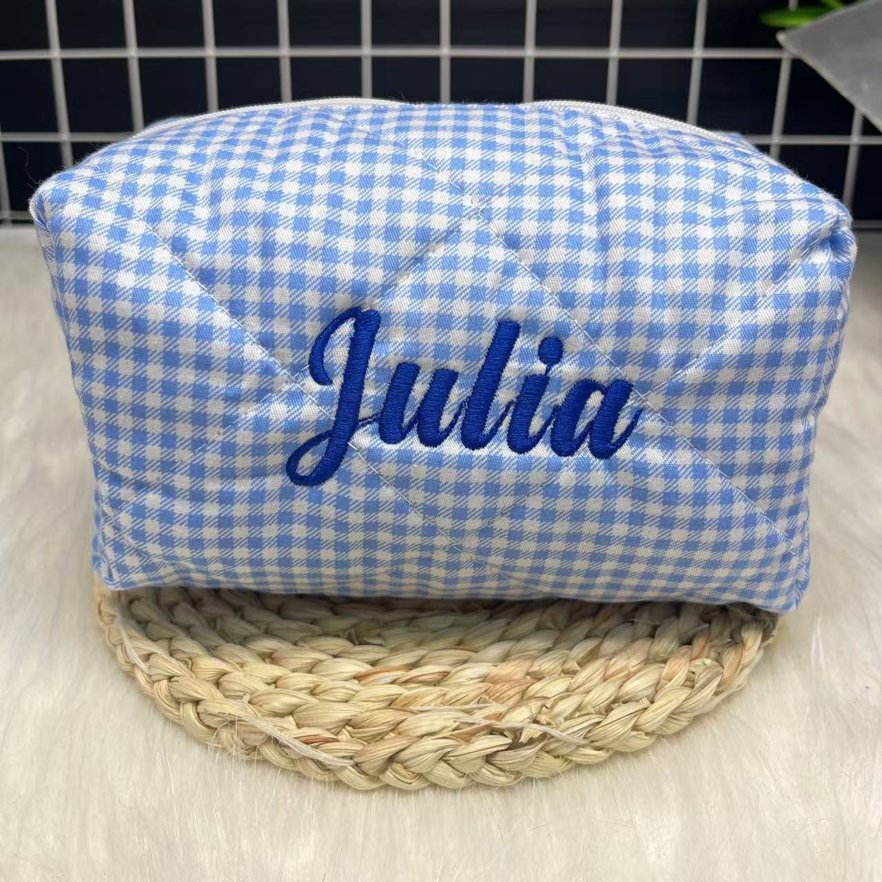 Large Capacity Striped Cosmeti - Embroidery Gift Ideas incelemesi ve fiyatı