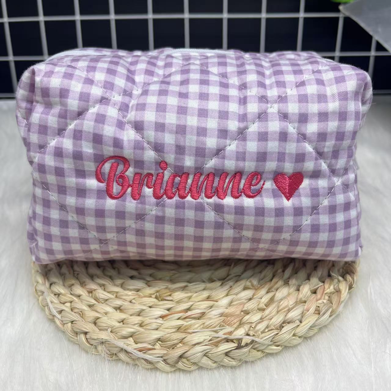 Large Capacity Striped Cosmeti - Embroidery Gift Ideas incelemesi ve fiyatı